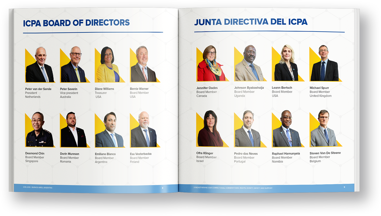 Lazarus Kreativ  INTERNATIONAL CORRECTIONS AND PRISONS ASSOCIATION BUENOS AIRES EVENT BOOK Print layout design